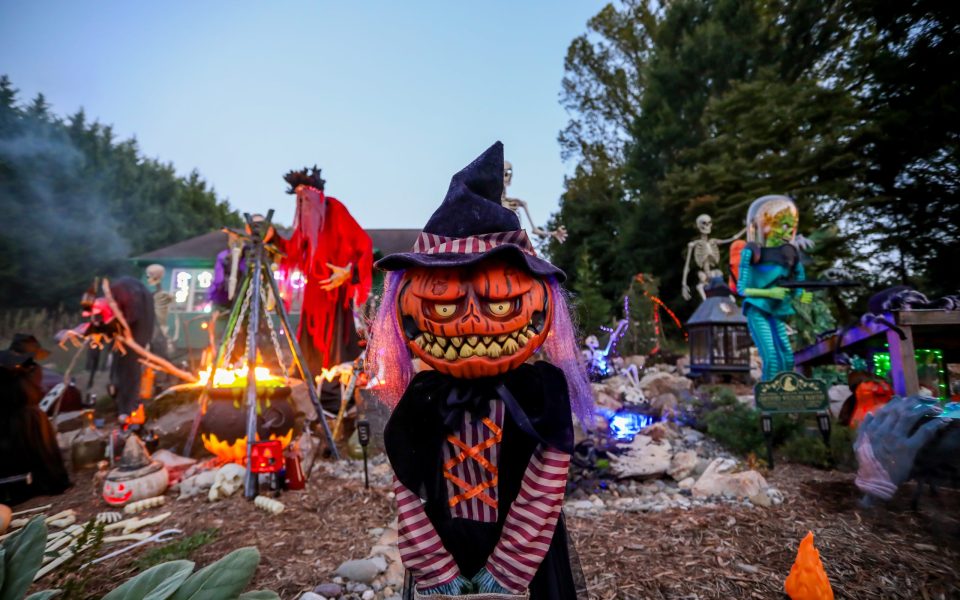 Dad builds scary front door to save candy from trick-or-treaters